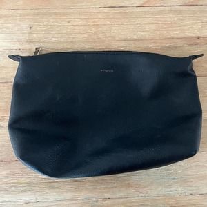 Pinko Made In Italy Black Zip Large Clutch Pouch Makeup Bag Logo